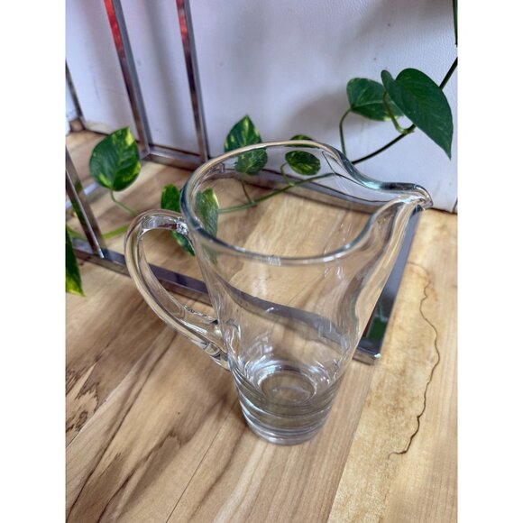 Clear Glass Pitcher with Handle and Pour Spout - Picture 2 of 6
